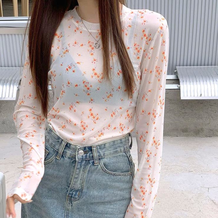 小花柄ストレッチシアートップス | SHEENA  | 詳細画像17 