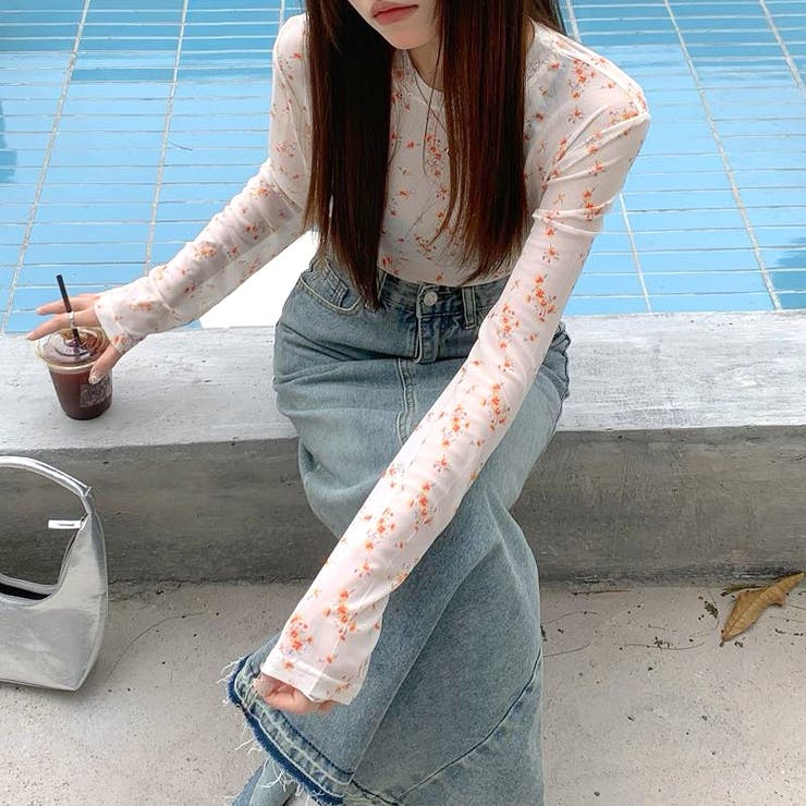 小花柄ストレッチシアートップス | SHEENA  | 詳細画像19 