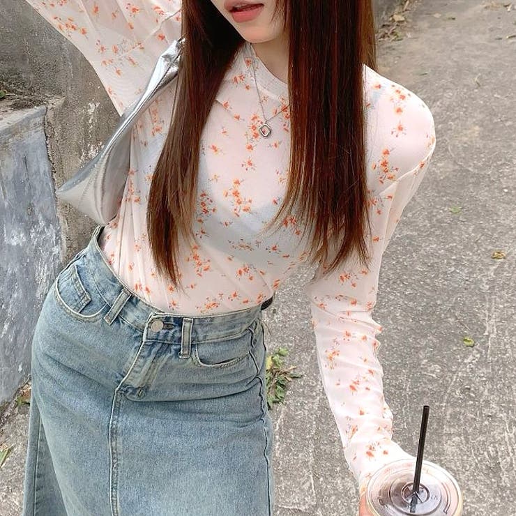 小花柄ストレッチシアートップス | SHEENA  | 詳細画像21 