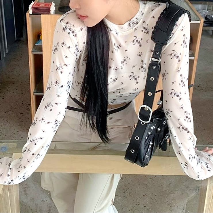 小花柄ストレッチシアートップス | SHEENA  | 詳細画像9 