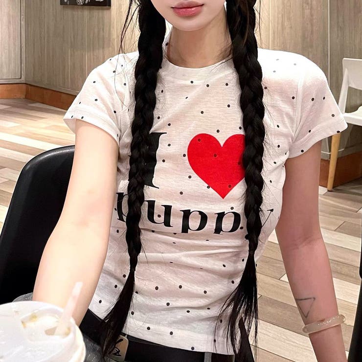 I love puppyロゴドットプリントTシャツ | SHEENA  | 詳細画像10 