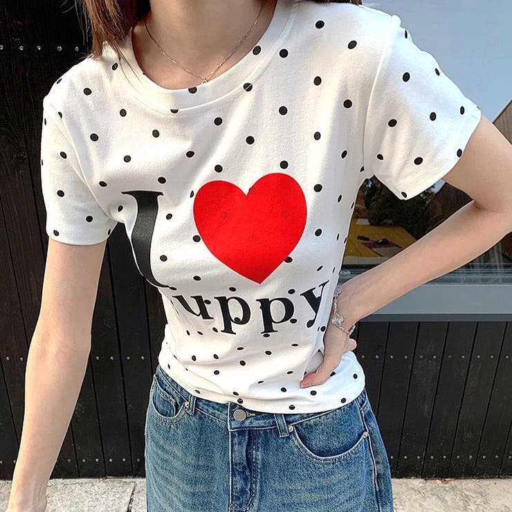 I love puppyロゴドットプリントTシャツ | SHEENA  | 詳細画像12 
