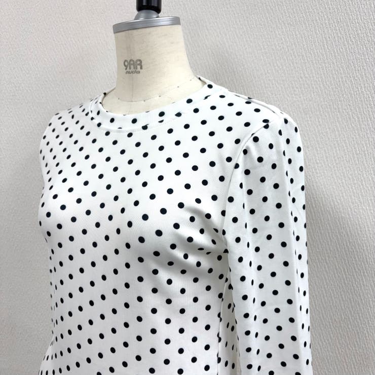 裾フリルドットプリントロンT/長袖Tシャツ | SHEENA  | 詳細画像14 