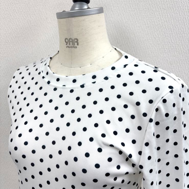 裾フリルドットプリントロンT/長袖Tシャツ | SHEENA  | 詳細画像15 