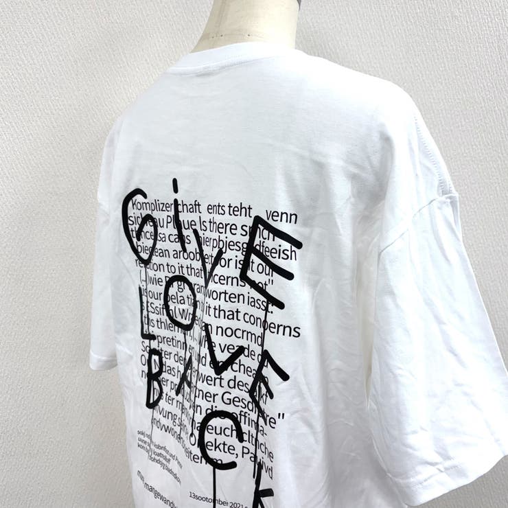 レタリングバックプリントオーバーサイズTシャツ[品番