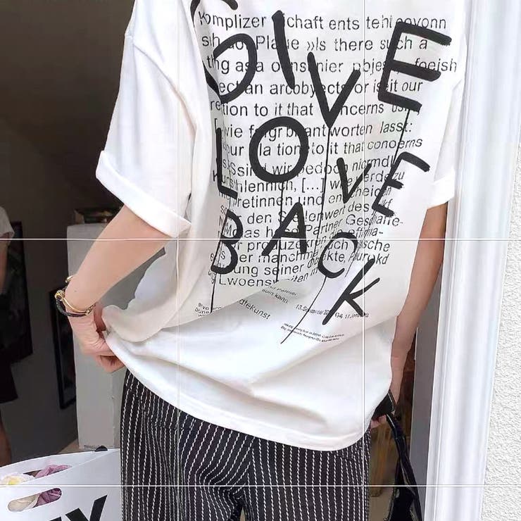 レタリングバックプリントオーバーサイズTシャツ | SHEENA  | 詳細画像8 