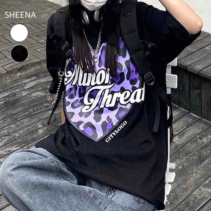 レオパードハートロゴプリントオーバーサイズTシャツ | SHEENA  | 詳細画像1 