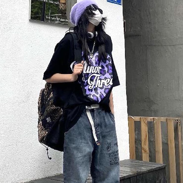レオパードハートロゴプリントオーバーサイズTシャツ | SHEENA  | 詳細画像11 