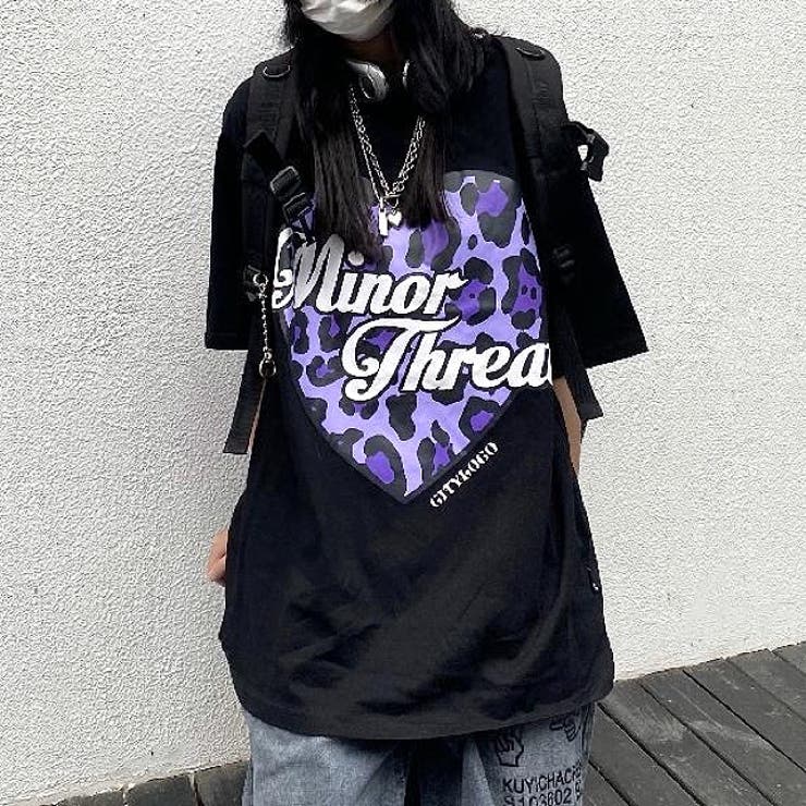 レオパードハートロゴプリントオーバーサイズTシャツ | SHEENA  | 詳細画像2 
