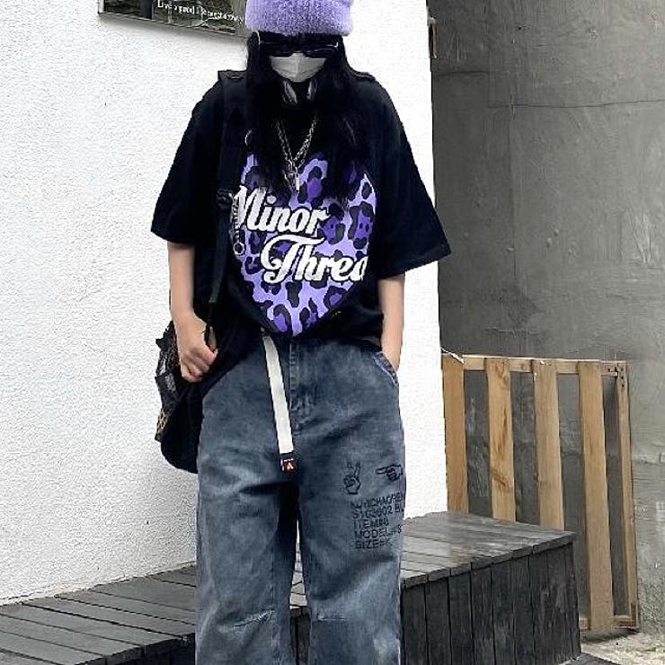 レオパードハートロゴプリントオーバーサイズTシャツ | SHEENA  | 詳細画像5 