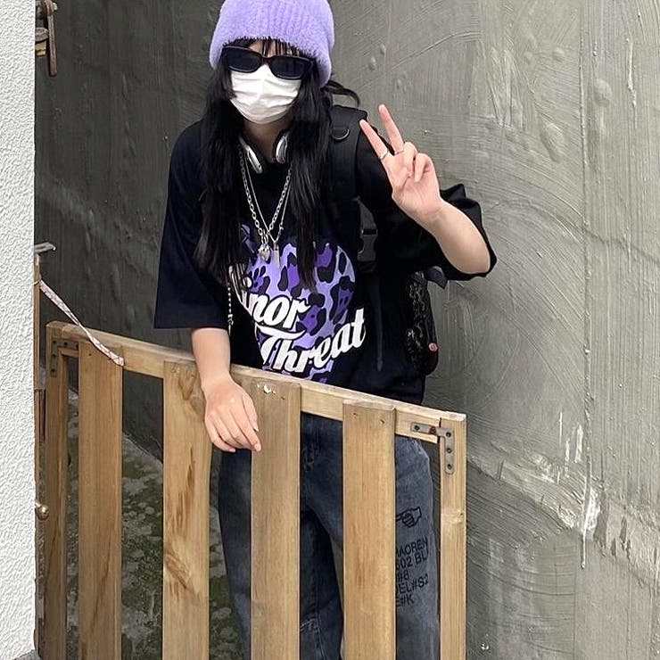 レオパードハートロゴプリントオーバーサイズTシャツ | SHEENA  | 詳細画像9 