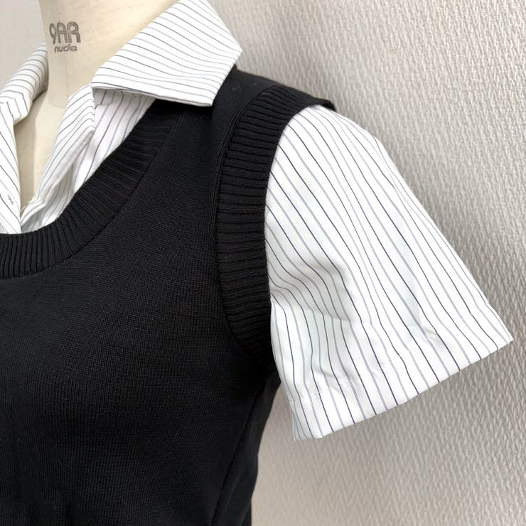 BEATS PLEASE ストライプ半袖トップス BEATS PLEASE ストライプ半袖トップス PLEATS PLEASE ISSEY MIYAKE