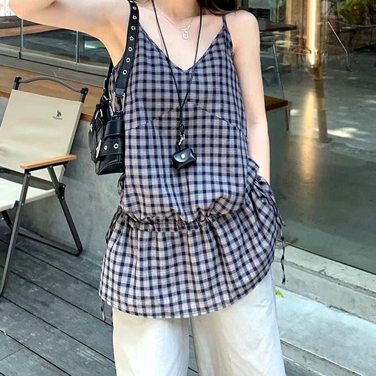 CHANELチェック柄タンクトップ！チュニック！美品　M CHANELチェック柄タンクトップ！チュニック！美品 M