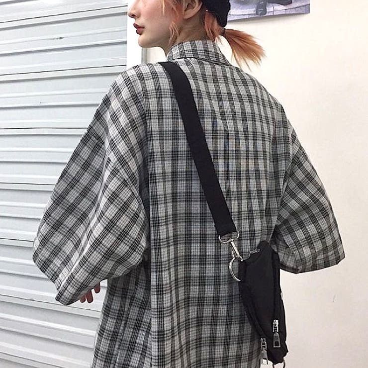 【ユニセックス】半袖オーバーサイズチェックシャツ | SHEENA  | 詳細画像4 