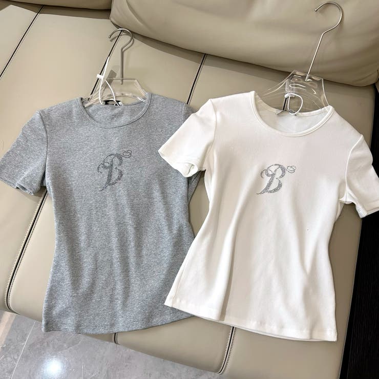 キラキラストーンエンジェルモチーフコンパクトTシャツ | SHEENA  | 詳細画像35 