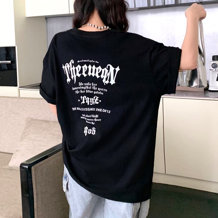 8色 Tシャツ バックロゴ オーバーサイズ 肩落ち ユニセックス バックロゴオーバーサイズTシャツ[品番：SHNW0012533]｜SHEENA