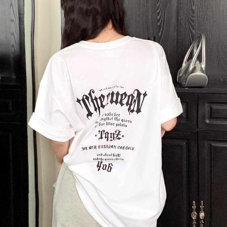 8色 Tシャツ バックロゴ オーバーサイズ 肩落ち ユニセックス バックロゴオーバーサイズTシャツ[品番：SHNW0012533]｜SHEENA