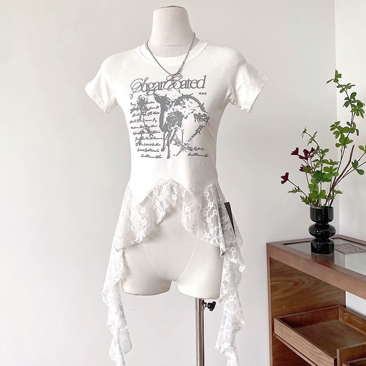 レースフリルイレヘムプリントTシャツ | SHEENA  | 詳細画像25 