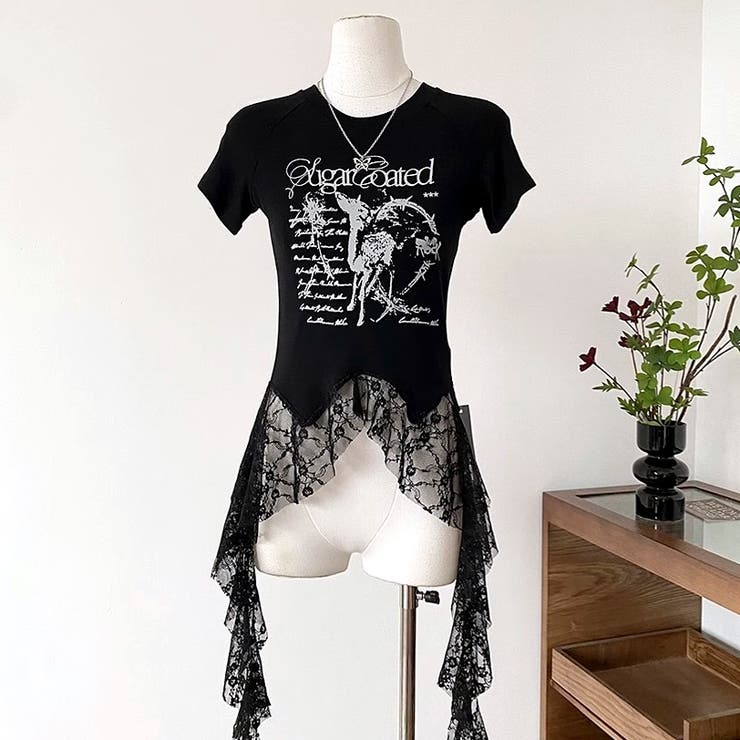 レースフリルイレヘムプリントTシャツ | SHEENA  | 詳細画像26 