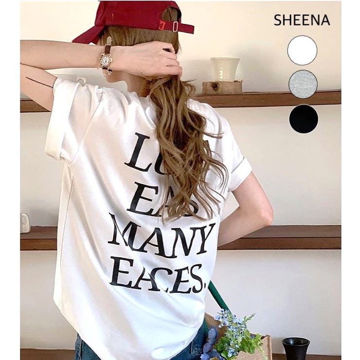 バックメッセージロゴオーバーサイズＴシャツ | SHEENA  | 詳細画像1 