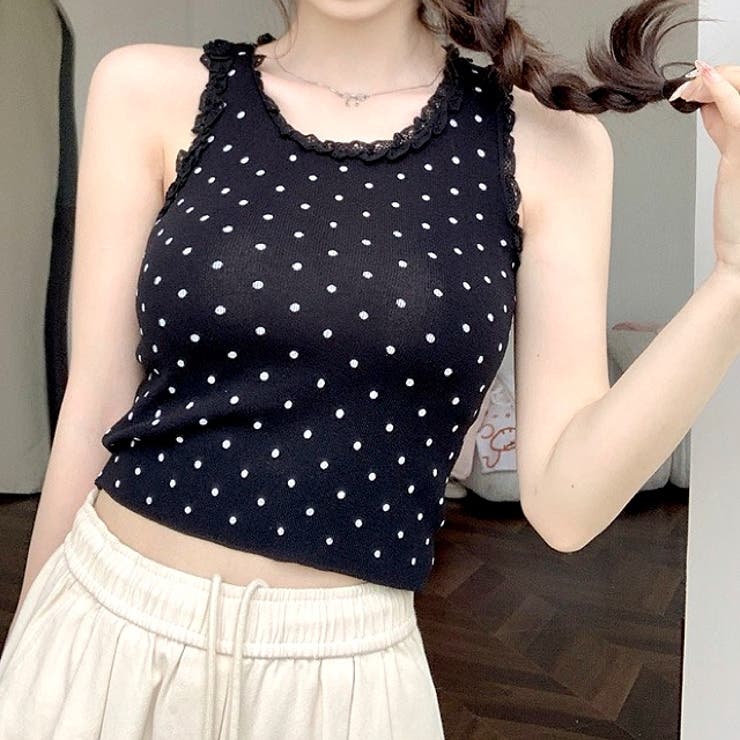 yingyangリブ編みタンクトップのみ SHEIN - SHEIN DAZY リブ編み タンクトップ レディースM