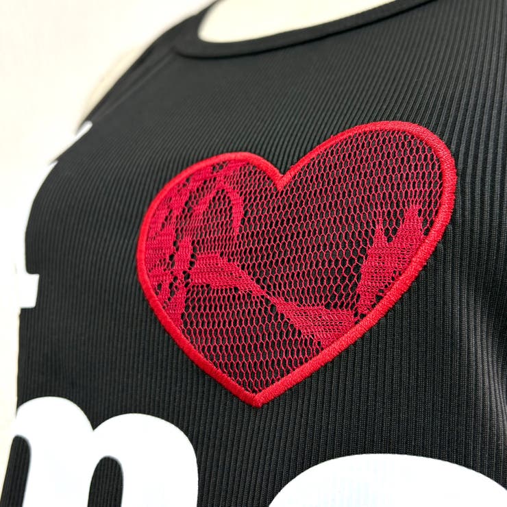 I love me レースハートロゴタンクトップ[品番：SHNW0012648]｜SHEENA