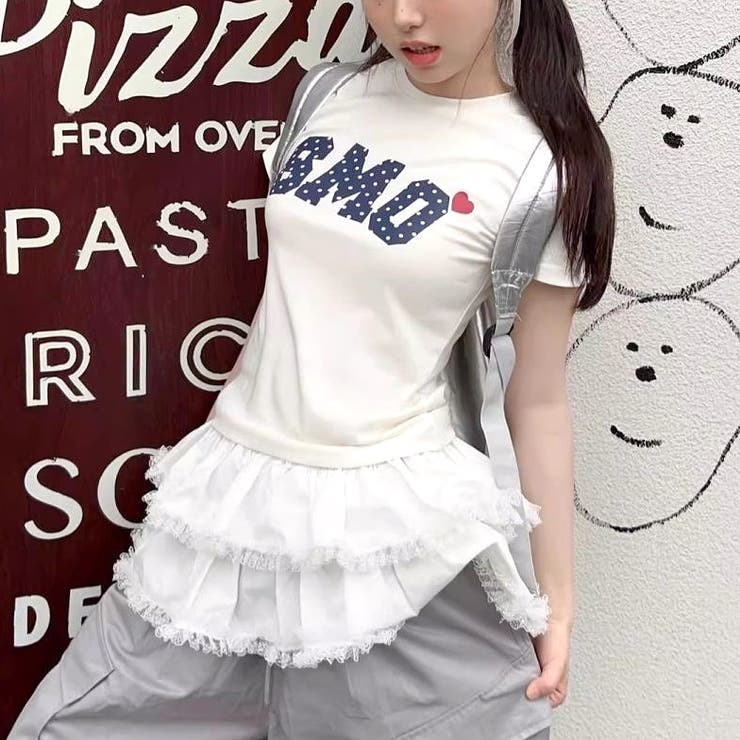 ホワイト | ドットロゴコンパクトフィットＴシャツ | SHEENA 