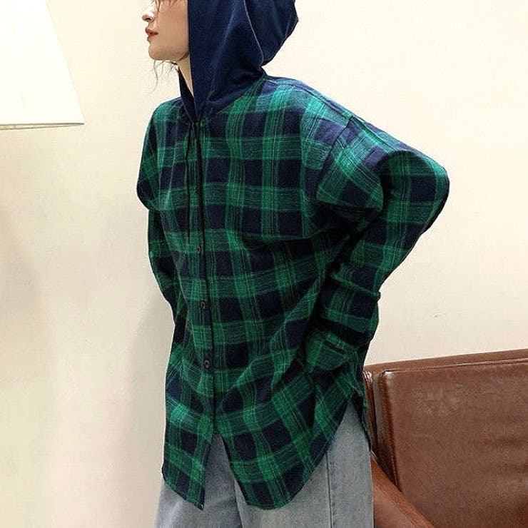 【秋冬新作】フード付きチェックシャツ | SHEENA  | 詳細画像13 