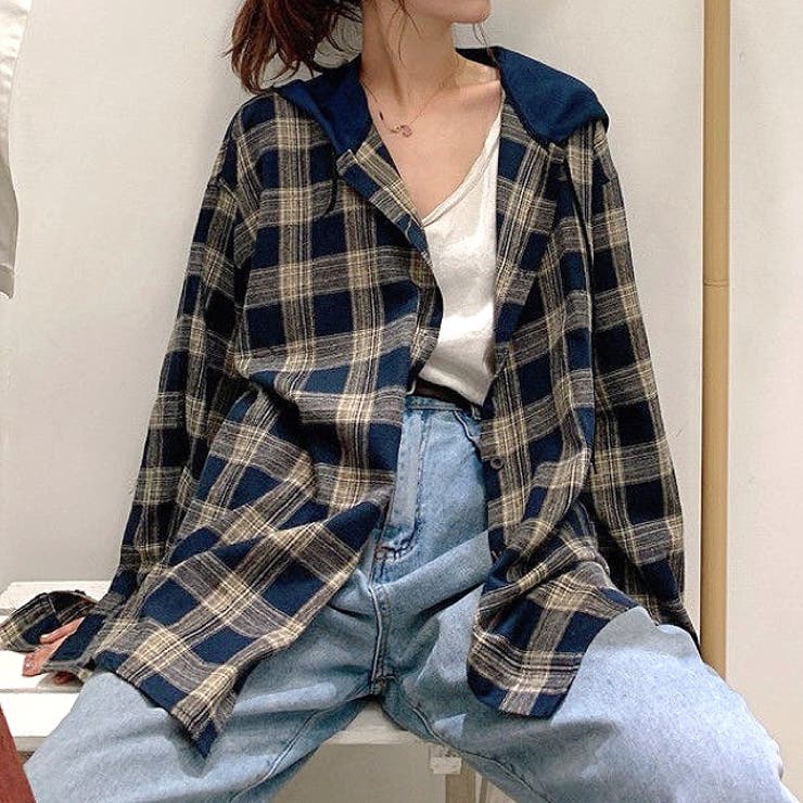 【秋冬新作】フード付きチェックシャツ | SHEENA  | 詳細画像6 