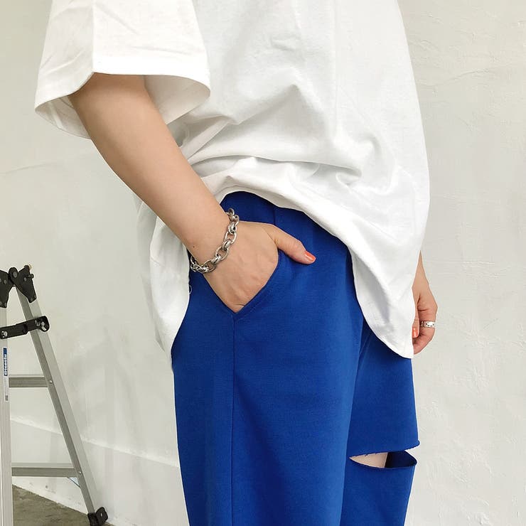 ダメージスウェットパンツ 春 夏[品番：SHNW0007375]｜SHEENA