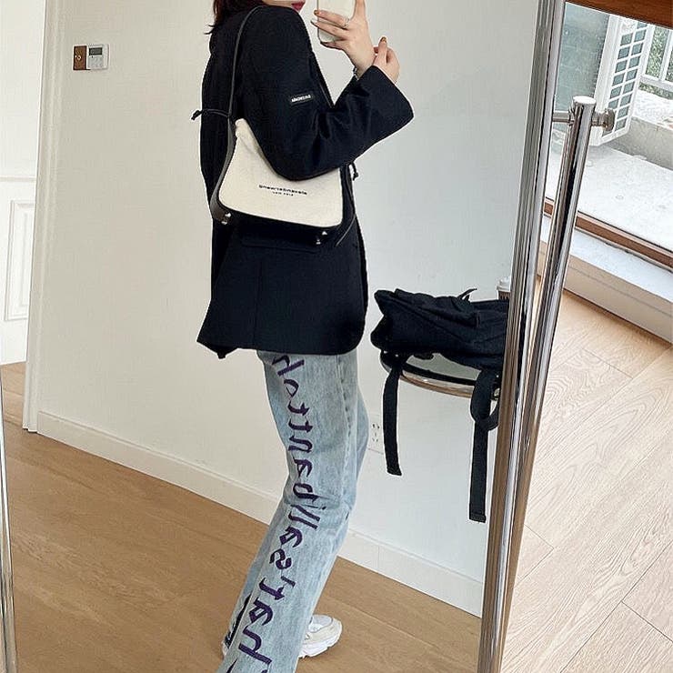 ANNA SUI デニム パンツ デザイン バッグ ブランド ロゴ チャーム付 Your Only Piece
