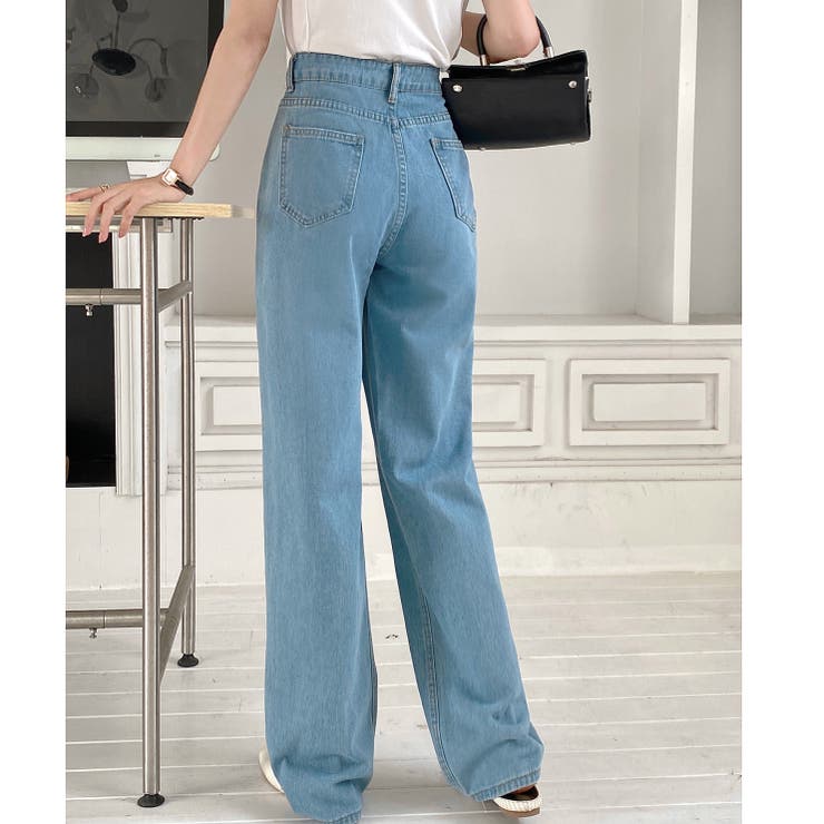 オープンハート刺しゅうデニムパンツ 春 夏[品番：SHNW0008867