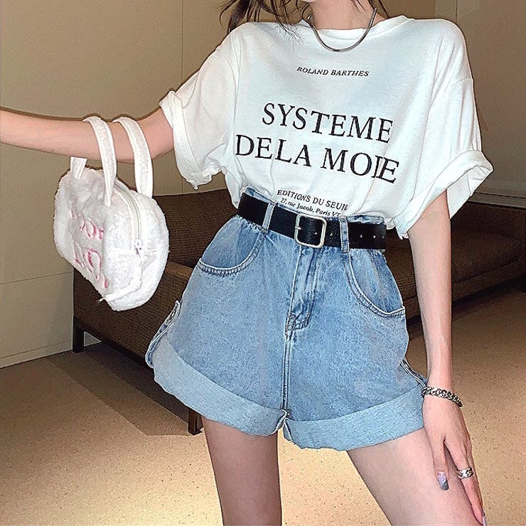 【履くだけでかわいさアップ♪】CHANEL × デニムショートパンツ ロールアップデザインデニムショートパンツ 春 夏[品番
