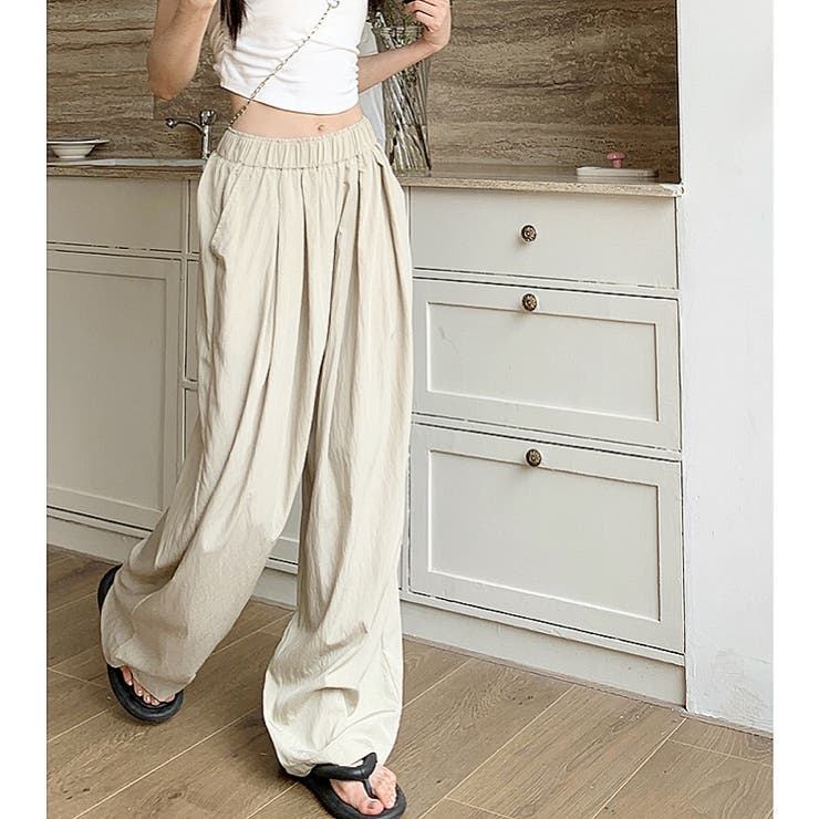 シワ加工リラックスワイドパンツ 春 夏 | SHEENA  | 詳細画像13 