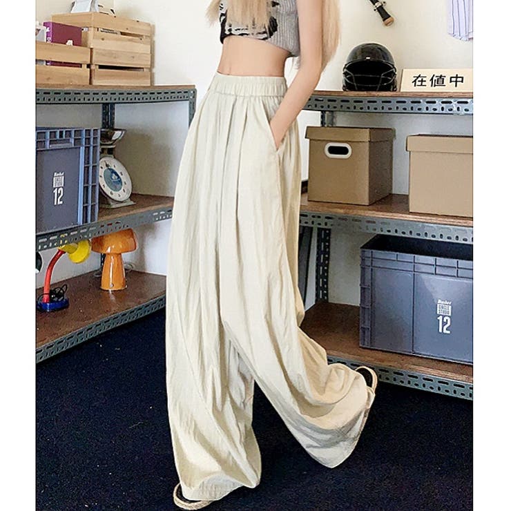 シワ加工リラックスワイドパンツ 春 夏 | SHEENA  | 詳細画像3 