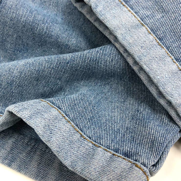 刺しゅうロゴポケットデニムパンツ 春 夏[品番：SHNW0009729