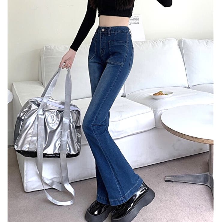 ストレッチデニムフレアパンツ 春 夏 | SHEENA  | 詳細画像14 