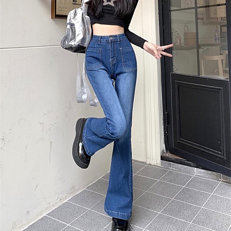 ストレッチデニムフレアパンツ 春 夏 | SHEENA  | 詳細画像3 