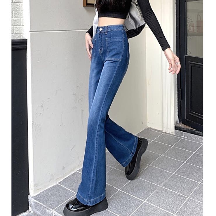 ストレッチデニムフレアパンツ 春 夏 | SHEENA  | 詳細画像4 