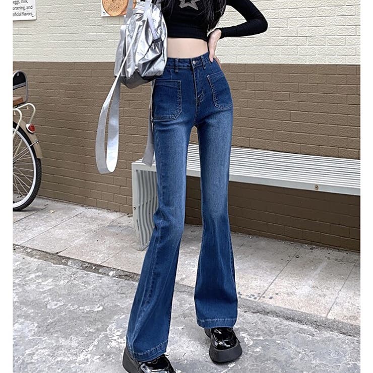 ストレッチデニムフレアパンツ 春 夏 | SHEENA  | 詳細画像5 