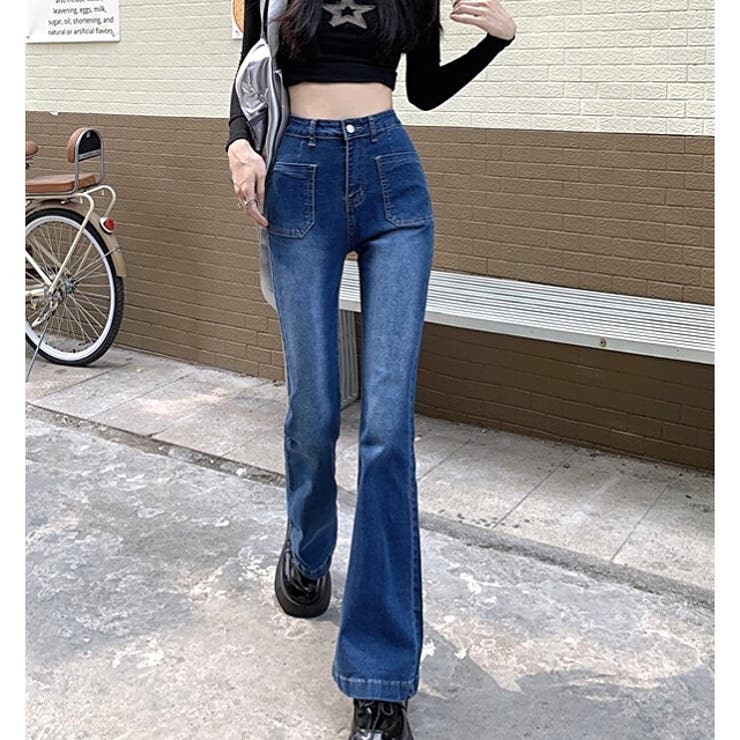 ストレッチデニムフレアパンツ 春 夏 | SHEENA  | 詳細画像6 