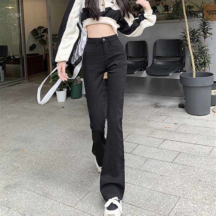 デニムパンツ レディース ストレッチ フレアデニム ブーツカット