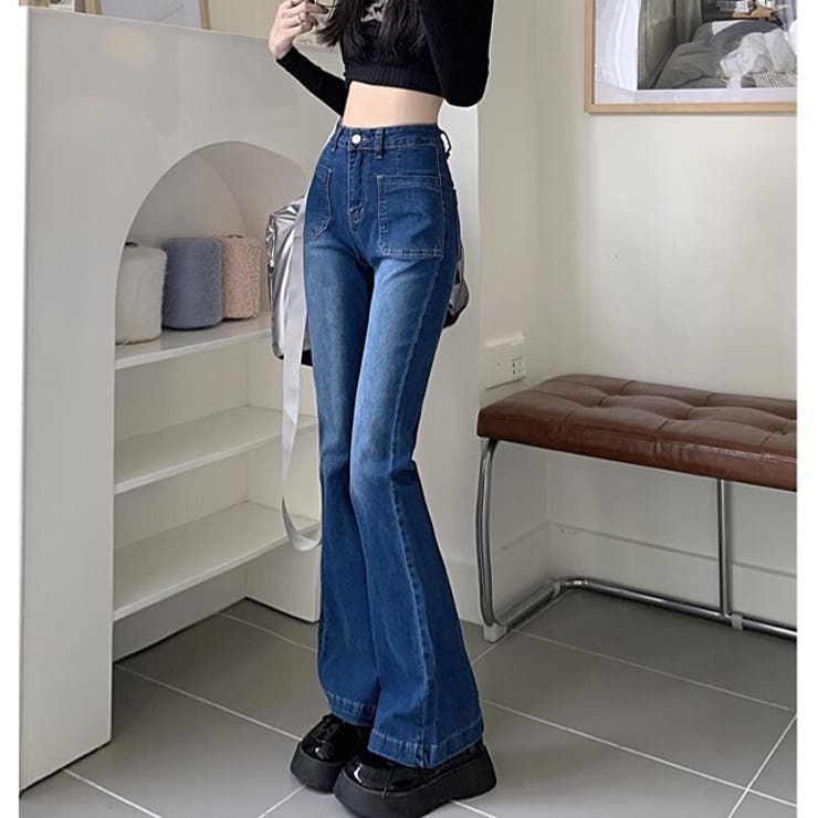 ストレッチデニムフレアパンツ 春 夏 | SHEENA  | 詳細画像7 