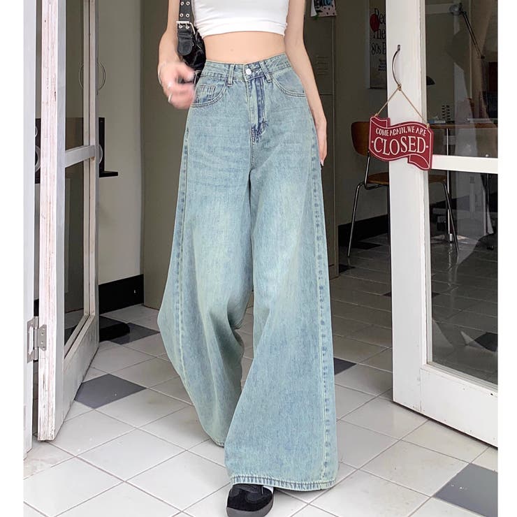 スーパーワイドデニムパンツ 春 夏 | SHEENA  | 詳細画像10 