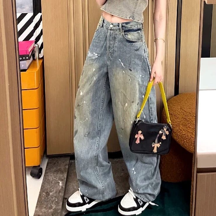 ペイント加工デニムワイドパンツ 春 夏 | SHEENA  | 詳細画像16 