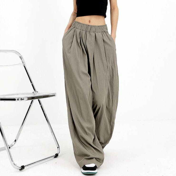 グレージュ | イージーワイドパンツ 春 夏 | SHEENA 