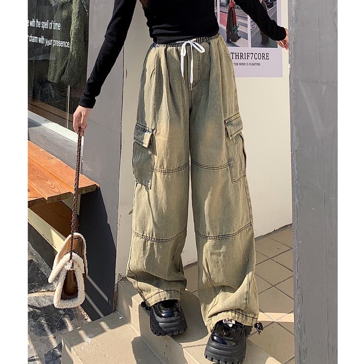 ヴィンテージデニムワイドイージーパンツ 春 夏 | SHEENA  | 詳細画像10 