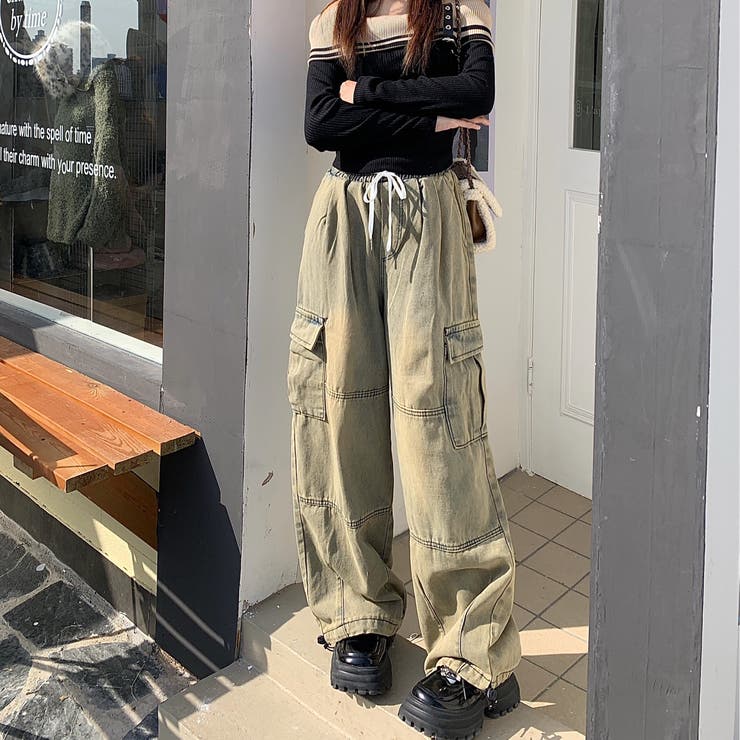 ヴィンテージデニムワイドイージーパンツ 春 夏 | SHEENA  | 詳細画像2 