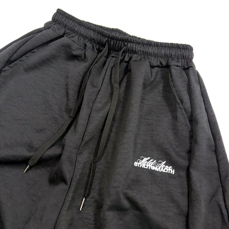 刺しゅうロゴ裾ドロストルーズワイドパンツ | SHEENA  | 詳細画像18 