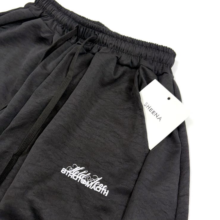 刺しゅうロゴ裾ドロストルーズワイドパンツ | SHEENA  | 詳細画像19 